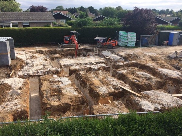 Deep foundations excavated at Suzy’s View