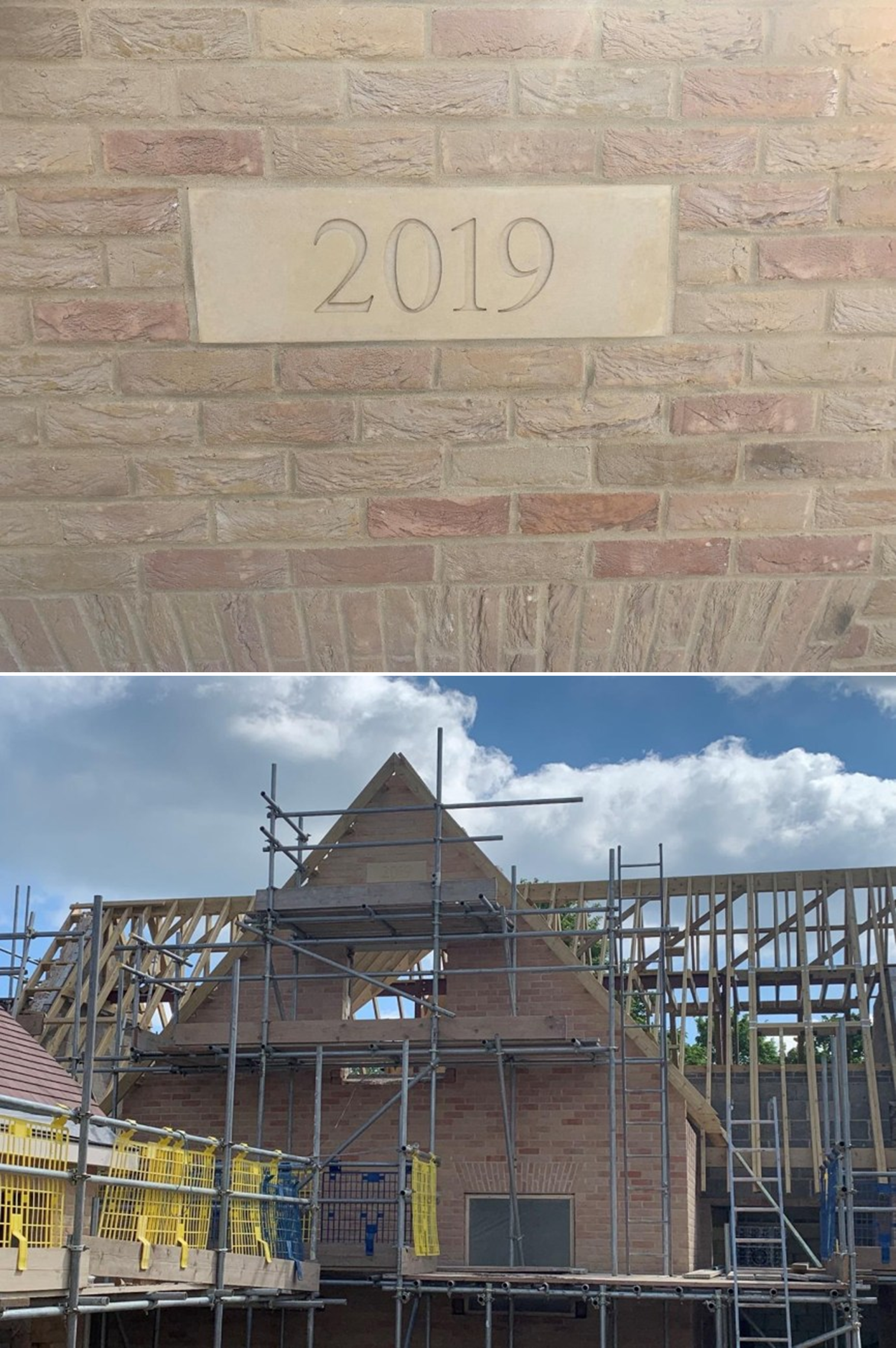 Completed front elevation